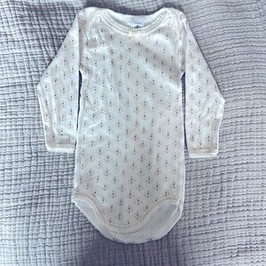 Petit Bateau 12m / 74 cm shirt / onesie with snaps. 100% cotton.
